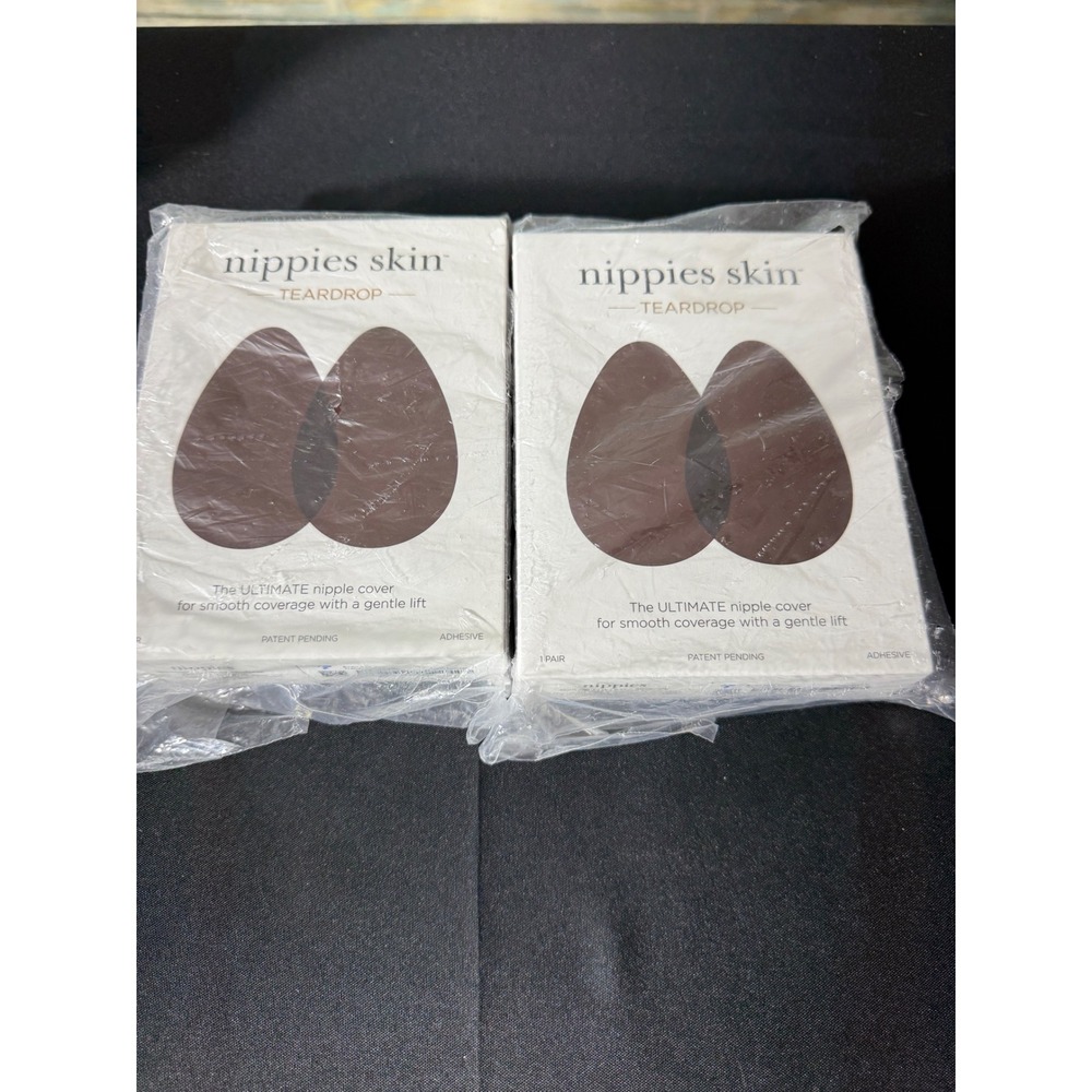 Nippies Skin Teardrop Nipple Covers Size 1 Espresso‎ NEW Adhesive Lift 2 Pack